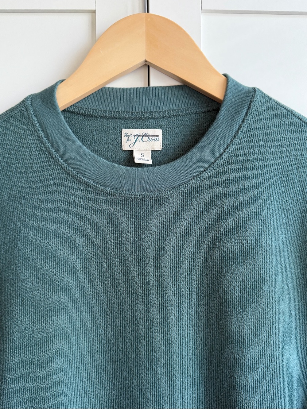J.Crew Long-Sleeve Textured Sweater Tee in Graffiti Green Size Small - Picture 3 of 4